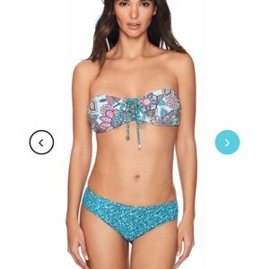 Vera Bradley Desert Floral & Desert Vine Alyssa Reversible Bandeau Top NWOT